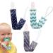 FAYNDE pacifier clips-pacifier clamps made of fabric pacifier clip with soft feel good solid effect stays in place for bite ring toys girls boys children children babies T3 combination
