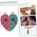 LALAFINA 5 Pairs Pendant Handmade Jewelry Best Friend Necklace Friend Half Heart Necklace Lovers Bulk Charm - Buy Online on GoSupps.com