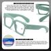Buy Fashion Square Glasses for Men & Women - Thick Frame Black Blue Light Blocking Eyeglasses (Green) - Shop Internationally - Buy Online on GoSupps.com