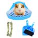 kathson Triangle Potty Trainer Corner Bunny Toilet Guinea Pig Litter Bedding Plastic Box Pet Pan for Rabbit Chinchilla Hamster Ferret Small Animal (Blue)