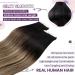 LAAVOO Balayage Tape Extensions - Real Hair Tape Extensions #1b/4/27 | 35cm | 50g | Invisible Seamless Hair Extensions for Natural Look - Buy Online on GoSupps.com