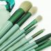 13-Piece Green Reusable Portable Cosmetic Makeup Brushes Set - Professional Quality - Buy Online on GoSupps.com