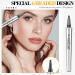  mellystore Eyebrow Pencil 3D Waterproof Eyebrow Pencil with 4 Fork Tips Microblading Eyebrow Pencil Durable Magic Eyebrow Pencil for Natural Eyebrows (Black) - Buy Online on GoSupps.com