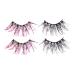 minkissy 6 Pairs Fake Eyelashes Glitter Eye Lashes Natural False Lash Cosmetic Lashes for Women Colored Lash Extensions Fluorescence Eyelashes Fluffy Soft Miss Dense Fiber Glitter Powder