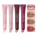 Peptide Tinted Lip Balm,Peptide Lip Tint,4pcs Long Lasting Glossy Lip Gloss, Sheer Color and Hydrating Finish,Lightens Lip Lines,Anti-Drying And Tender Lipstick, Valentine's Day Lipstick Set