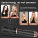 UKLISS 6 in 1 Hot Air Brush Hair Dryer Set - Negative Ionic Detachable Styling Tool for Curling, Straightening, Volumizing - Black-623 - Buy Online on GoSupps.com