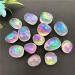 100g Natural Gemstone Electroplated Aura White Crystal Tumbled Stone Reiki Crystal Raw Material Rock Aquarium Specimen Chakra Reiki Balancing