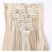 Buy Clip-in Hair Extensions - 8 Tresses 18 Clips 60cm Sandy & Bleaching Blonde - Real Hair for Ultimate Volume - Buy Online on GoSupps.com