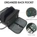 WANDF Men's Hanging Dopp Kit Travel Toiletry Bag - Water-Resistant Vegan Leather Shaving Bag in Black - Buy Online on GoSupps.com