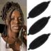 LEEVE 20 inch Springy Twist Hair Pre-Separated 3 Packs Popping Spring Twist Hair for Marley Locs Twist Braiding Hair Black Pre-Fluffed Afro Kinky Marley Hair Extensions /1b# 20 Inch (Pack of 3) 1b#