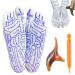 Reflex zones socks set foot reflex zones socks reflexology socks foot reflex zone massage pressure point socks for foot reflex zones massage for improved foot health (female small)