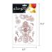 Adecco LLC 6 Sheets Flower Temporary Henna Tattoos - Waterproof Red Ink Body Art Stickers - Buy Online on GoSupps.com