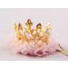 Nishine Gold & Silver Crown Headband for Dogs & Cats - Pink Tulle Mesh Tiara Hairband for Pet Costumes & Parties - Buy Online on GoSupps.com