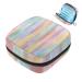 Storage bags for women's bandages watercolor paints colorful stripes portable menstrual pads panty lips tampons women's bandages storage holder for women school office multicolored 02