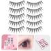 MAGICLULU 20 Pairs Fake Eyelashes Reusable Black Eyelashes Natural Lashes False Eyelashes Lashes Natural Look Short Fake Lashes Natural Soft Light Fake Lash Mango Fiber Set Slim - Buy Online on GoSupps.com