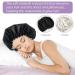 Satin Bonnet + Hair Shampoo Brush Set | lyfLux Large Reversible Shower Cap | Scalp Massager | Satin Sleep Cap for Curly & Natural Hair - Buy Online on GoSupps.com