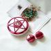 Nfegsiya contact lens container round mirror contact lens housing glasses box kit eye care container travel glasses contact lens case (color: rose red)
