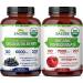 Zazzee USDA Organic Pomegranate and Bilberry Extract Capsules | 20:1 Bilberry Supplement Plus Pomegranate Extract Supplement | Antioxidant Support Bundle