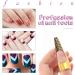 Voarge Nail Templates (200 Pieces) - Self-Adhesive Golden Stencils for Gel Nails & Nail Extensions | Ideal for Artificial Fingernail Modeling - Buy Online on GoSupps.com