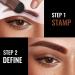 Eye Brow Stamp Stencil Kit - 20pcs Stencils for Perfect Eyebrows | Long Lasting Brow Stamp Kit in Dark Brown - Buy Online on GoSupps.com