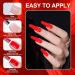 Gel Nail Polish Set 6 Colors Bright Red Burgundy Dark Glitter Red Soak-Off UV/LED Nail Polish Gel for Home Salon DIY Nail Art 5ML - Buy Online on GoSupps.com