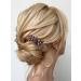 Baroque Crystal Hair Comb Gold Flower Party Hair Accessory for Women - A Colorful Rhinestone Hair Piece - Buy Online on GoSupps.com