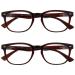 UV Reader Brown Reading Glasses Value 2 Pack Designer Style Men Women UVR2PK015 +2.50 +2.50 Diopters