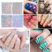 Dokpav 144 Pcs Nail Vinyl Stencils Set - 72 Unique Designs for Nail Art Decoration | DIY Nail Design Tools Decals - 24 Sheets - Buy Online on GoSupps.com