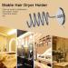 Stable Stainless Steel Base Acrylic Hair Dryer Holder with Waterproof Design for Salon Home and Desktop Use - Buy Online on GoSupps.com