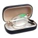 Kcibyvx Mini Foldable Metal Full Frame Reading Glasses with Case Glasses 1.00 to 4.00