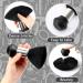 FEBSNOW Professional Hair Cutting Cape Kit - Waterproof Barber Cape with Neck Duster Brush & Adjustable Closure for Adults - Solid Black Salon Supplies - Buy Online on GoSupps.com