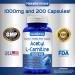NasaBeahava Acetyl L-Carnitine 1000mg Max Strength - 200 Veggie Capsules - Buy Online on GoSupps.com