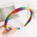 LYWYOUDDKH Women s Autumn Plush Headband - Rainbow Striped Elastic Hairband for Styling | International Shipping Available - Buy Online on GoSupps.com