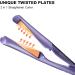 2-in-1 Twist Straightening Curling Iron - Hair Straightener & Curler with 5 Temp Settings - LED Display - Dual Voltage - B-purple - Buy Online on GoSupps.com