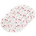 3-Pack Cleaning Kitchen Sponges Oval Cute Little Red Flower Kitchen Cellulose Dishwashing Wood Pulp Cotton