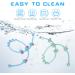 Vicloon Silicone Toy Clip 2Pcs Toy Safety Straps Food Grade Silicone Pacifier Clips Sippy Cup Strap Adjustable Stroller Pacifier Strap Hanging Toys Baby Toy Anti Drop Chain Blue/Green - Buy Online on GoSupps.com