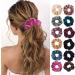 12 Pieces of Velvet Hair Ties French Large Hair Ties Extra Large Hair Ties Women's Hair Ties Suitable for Masquerades Parties Birthdays Daily Wear (12 Colors) - Buy Online on GoSupps.com