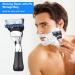 Xiaoxin Portable Metal Razor with PU Storage Bag | 3-Blade Washable Manual Mustache Removal Tool - Safety Bar Design for Perfect Grooming - Buy Online on GoSupps.com