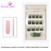 Shop Bling Art Black Green Gel Ombre French False Nails 24 Squoval Tips for Stunning Looks | International Shipping Available - Buy Online on GoSupps.com