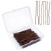 Hairpins 150 pieces metal hair clips U-shaped bobby pins hairpin set for children girls hair accessories hair salon (brown)