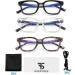 Suertree 3 Pack Reading Glasses with Blue Light Filter - Stylish Anti-Blue Visual Aid for Men & Women - 2.5x Magnification Quality Spring Hinge BM671 - Buy Online on GoSupps.com