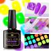 MSRUIOO Glow in the Dark Gel Nail Polish Set - 6 Luminous Neon Colors for DIY Nail Art | Fluorescent Gel Polish with Glow Effect | Soak Off UV Gel Polish - Buy Online on GoSupps.com