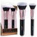 Foundation Brush Makeup Brush Set Kabuki Flat Top Foundation Brush for Liquid Makeup Premium Makeup Brush for Liquid Cream and Concealer Stippling Blending Mineral Powder and Powder Brush for Makeup 04black