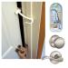 DOOR MONKEY Child Proof Door Lock & Pinch Guard - For Door Knobs & Lever Handles - Easy to Install - No Tools or Tape Required - Baby Safety Door Lock For Kids - Very Portable - Great for Dogs & Cats White