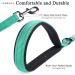 Vivaglory Traffic Handle Dog Leash - Padded Reflective & Strong Metal Hook - 1.2m x 2.5cm - Turquoise | International Shipping Available - Buy Online on GoSupps.com