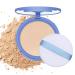 Oil Control Face Pressed Powder Matte Smooth Flawless Finishing Powder Makeup Lightweight Waterproof Long-Lasting Setting Powder Foundation 0.35 Oz(NATURAL BEIGE) #2-NATURAL BEIGE