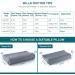 Willai Adjustable Cervical Pillow for Neck Pain Relief - Orthopedic Contour Pillow with Inflatable Tube - Cooling Memory Foam - Ideal for Side and Back Sleepers - 25x15x4.9 (Gray Queen) - Buy Online on GoSupps.com