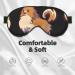 Shop Cartoon Pomeranian Dog Print Unisex Sleep Mask | Soft Comfort Eye Shade for Travel Yoga & Shift Work - Buy Online on GoSupps.com