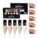 LAMUSELAND 5 Colors/Pack Glitter Liquid Eyeliner Set Metallic Shimmer Pigment Liquid Eye Liner Pen Diamond Waterproof Long Lasting Colorful Eyeshadow Makeup Set for Women Girls Diamond Shape 5pcs