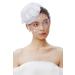 Coucoland Fascinators 1920 Fascinator Hut Women Feder Flowers Mesh Elegant Wedding Fascinator Hair Reifts Cocktail Tea Party Accessories White